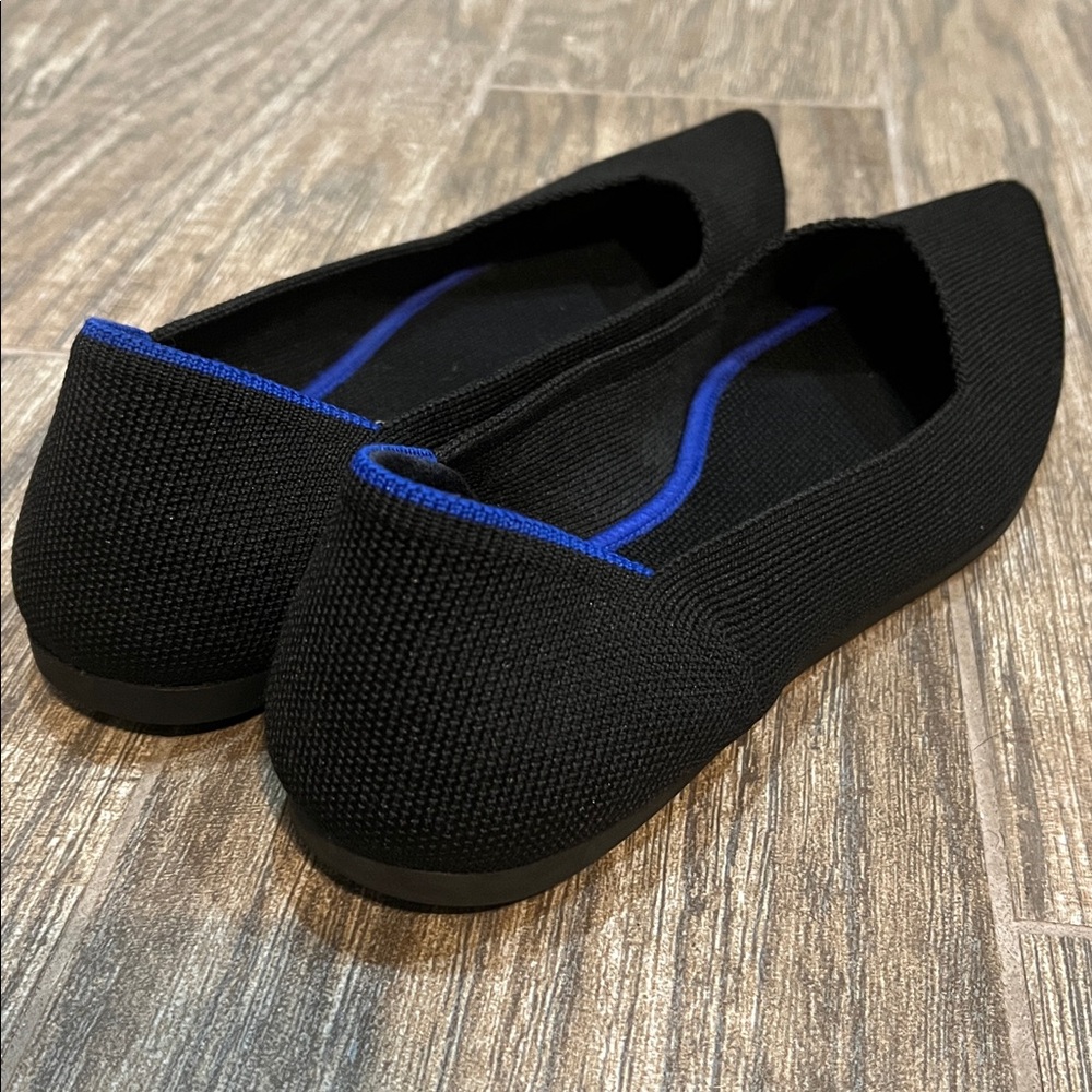 Rothy's Black The Point II Slip-On Shoes, Pointed-Toe Flats Machine Washable 8.5 - Picture 5 of 14